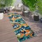 World Rug Gallery Distressed Geometric Bohemian Textured Flat Weave Indoor/Outdoor Runner Rug 5' X 7' Brown 8017MULTI2X7 - alternate 1